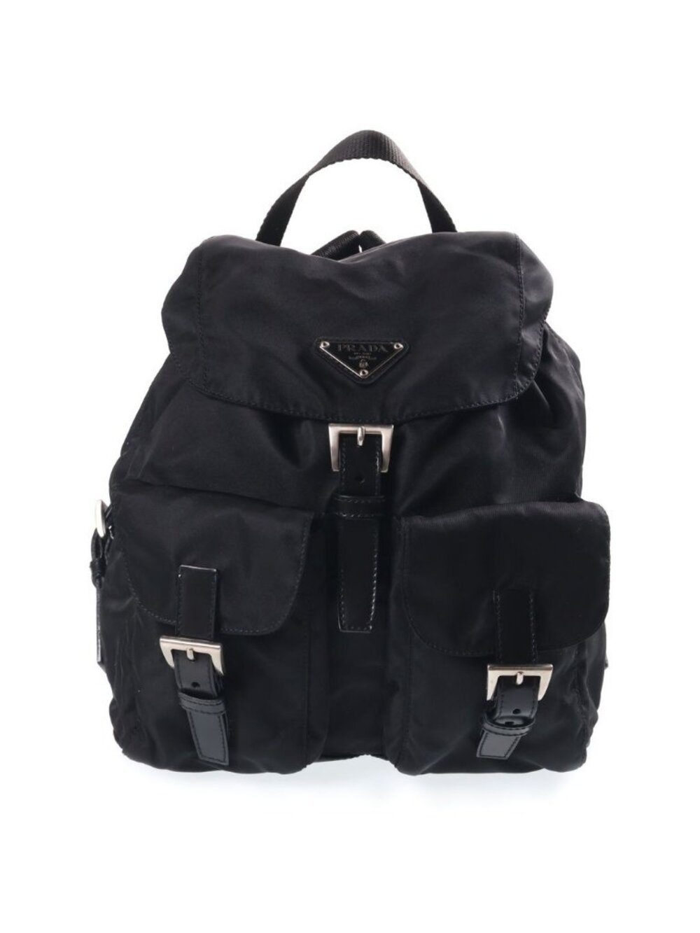 Prada Tessuto Backpack Nylon Leather Black